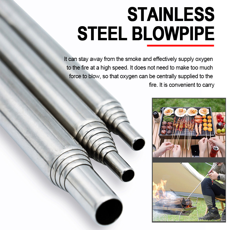 Camping Cooking Candle - Blow Fire Tube Mouth Blowpipe Outdoor