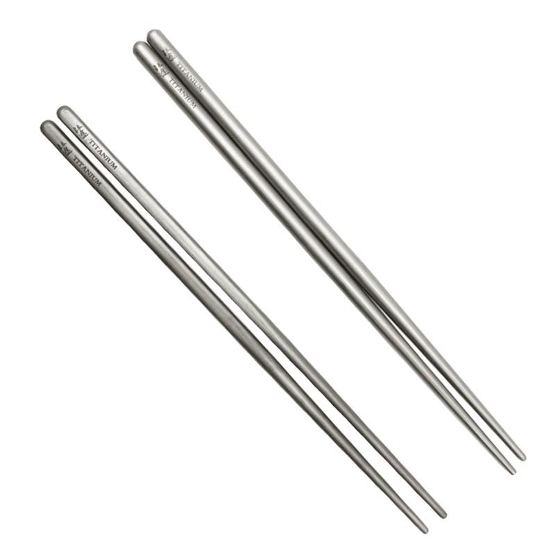 Camping Cooking Candle - Chopsticks Metal Reusable Chopstick Sticks Titanium