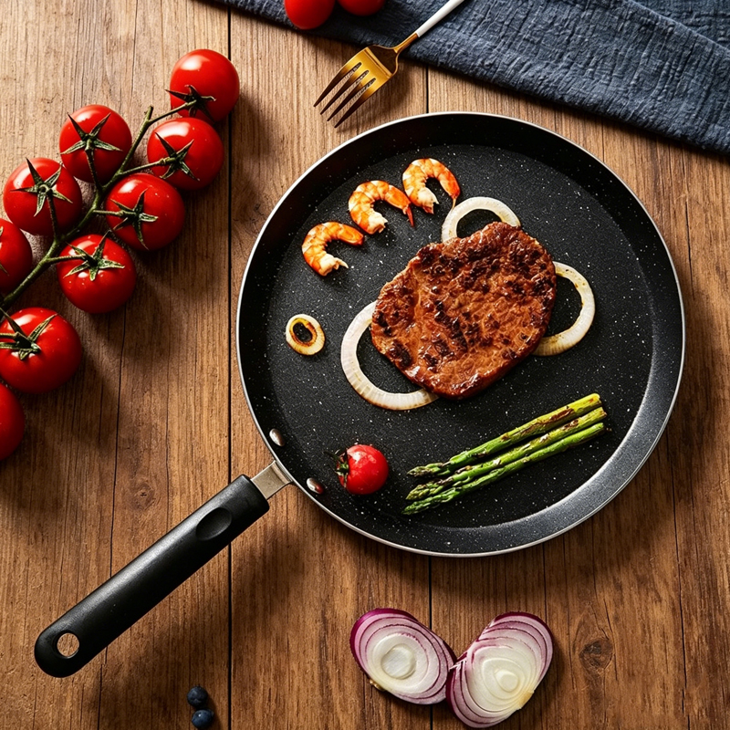 Camping Cooking Frying Pan - Chef's Choice Flat Frying Pan |