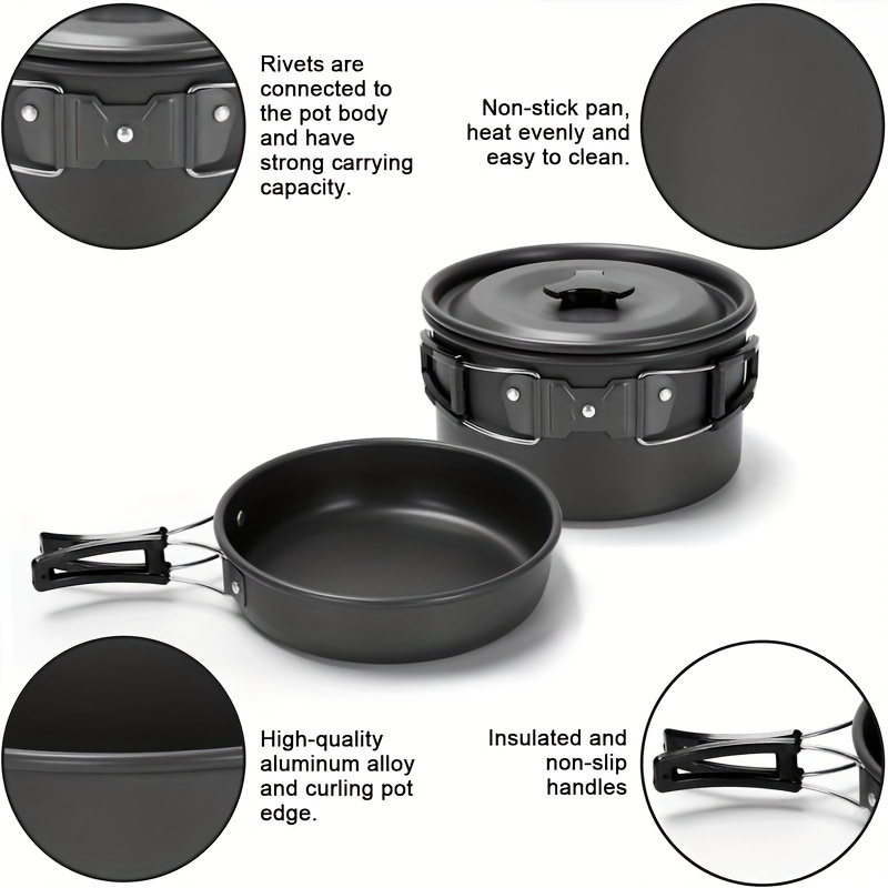 17pcs Camping Cookware Set, Po - Camping Cooking Pots And Pans Set บทวิจารณ์และราคา