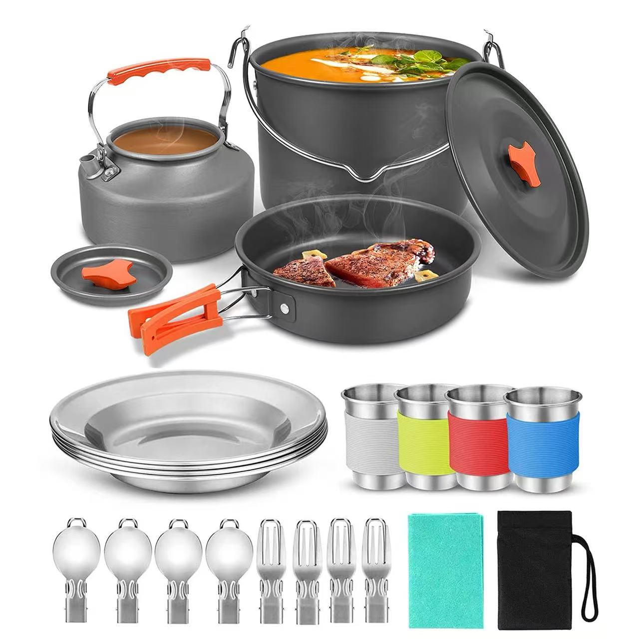 4-5 person aluminum outdoor ca - Camping Cooking One Pot บทวิจารณ์และราคา