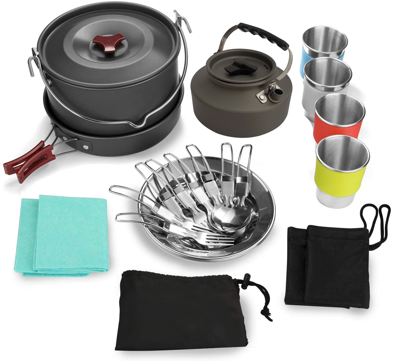4-5 person aluminum outdoor ca - Camping Cooking One Pot บทวิจารณ์และราคา