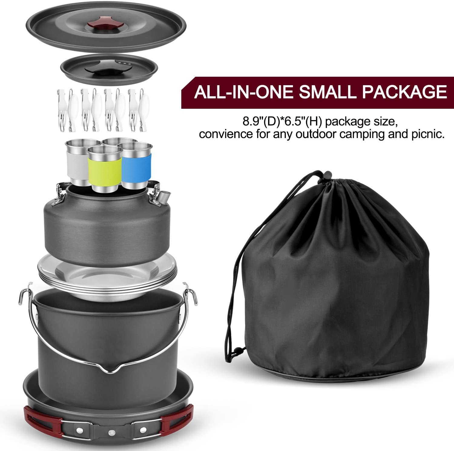 4-5 person aluminum outdoor ca - Camping Cooking One Pot บทวิจารณ์และราคา