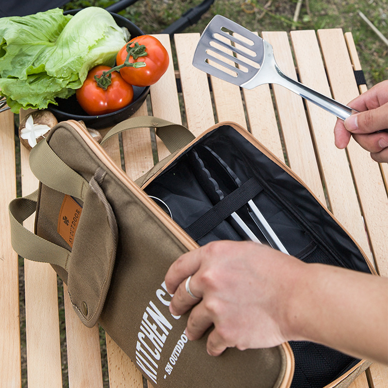 8pcs Camping Kitchen Cookware  - Camping Cooking Set With Bag บทวิจารณ์และราคา