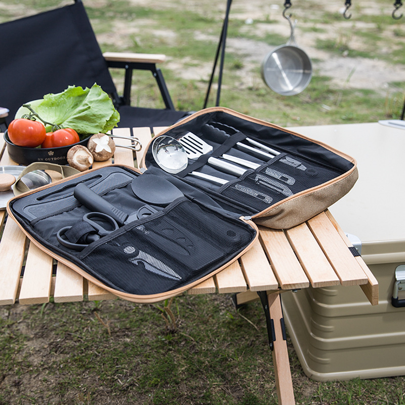 8pcs Camping Kitchen Cookware  - Camping Cooking Set With Bag บทวิจารณ์และราคา