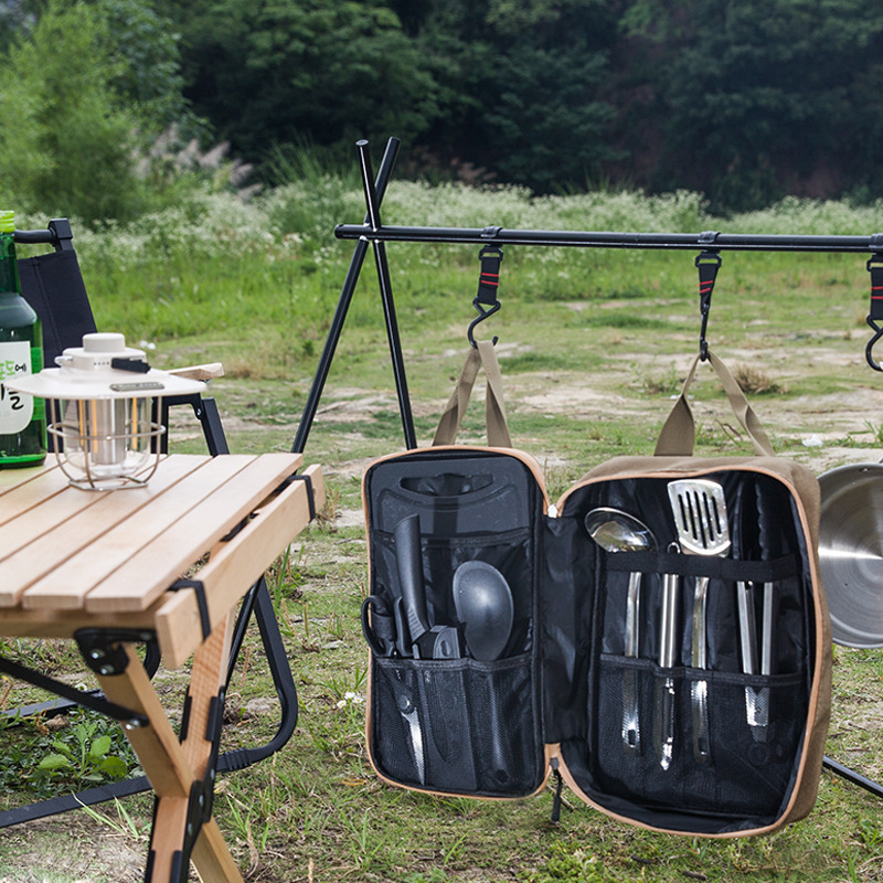 8pcs Camping Kitchen Cookware  - Camping Cooking Set With Bag บทวิจารณ์และราคา