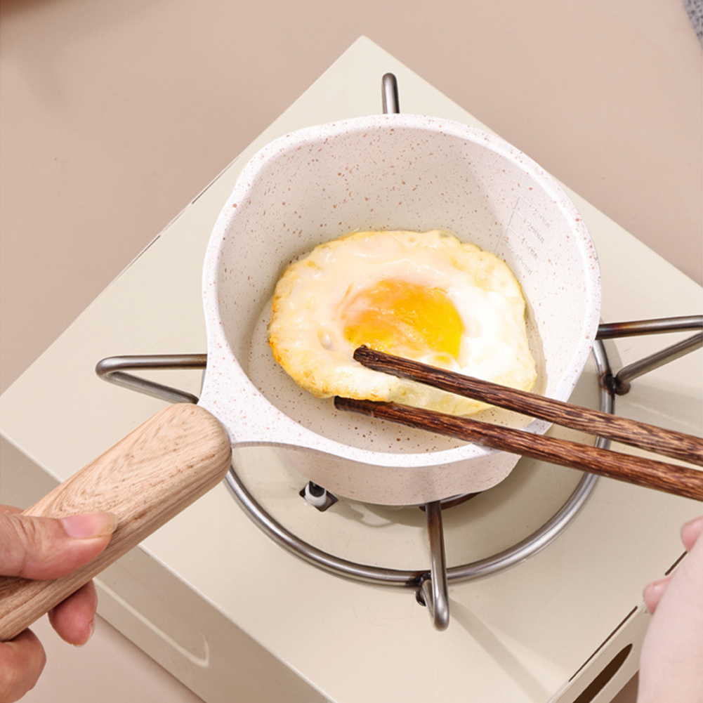 Mini Boiling Pan Wooden Handle - Camping Cooking Frying Pan บทวิจารณ์และราคา