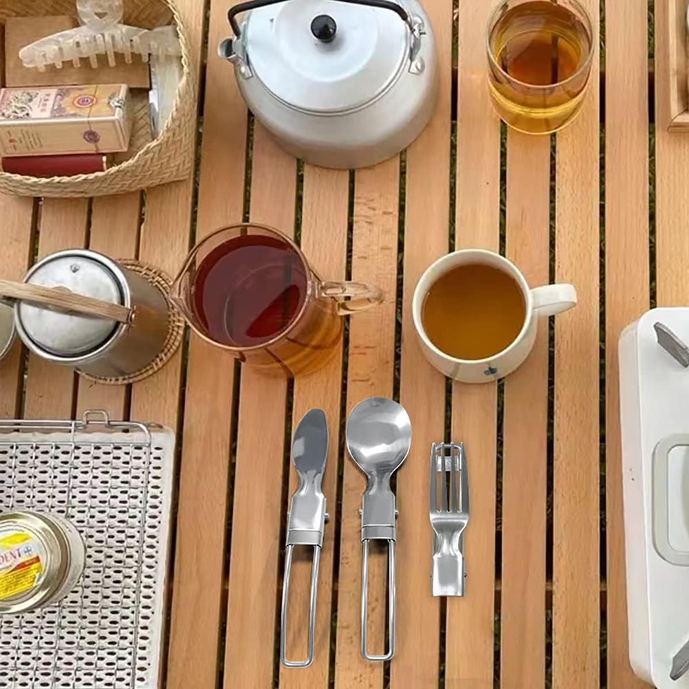 Camping Flatware Sets Stainles - Camping Cooking Cutlery Set บทวิจารณ์และราคา