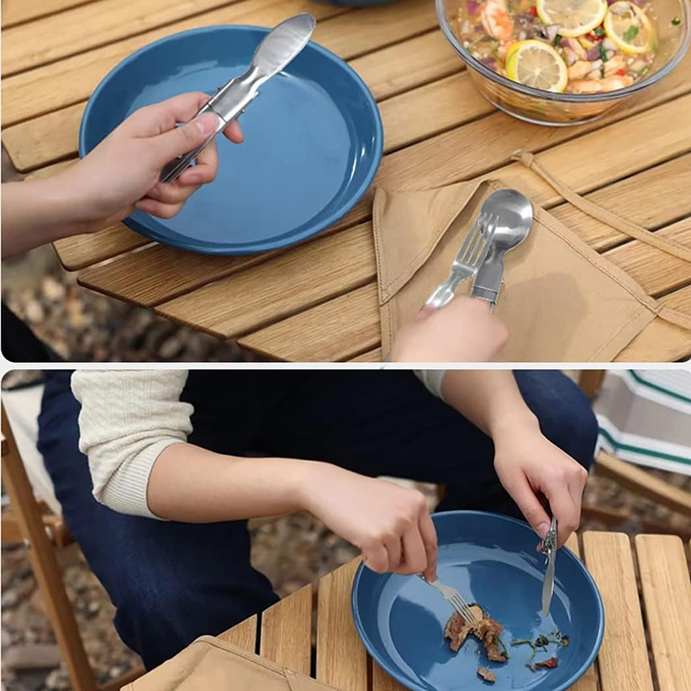 Camping Flatware Sets Stainles - Camping Cooking Cutlery Set บทวิจารณ์และราคา