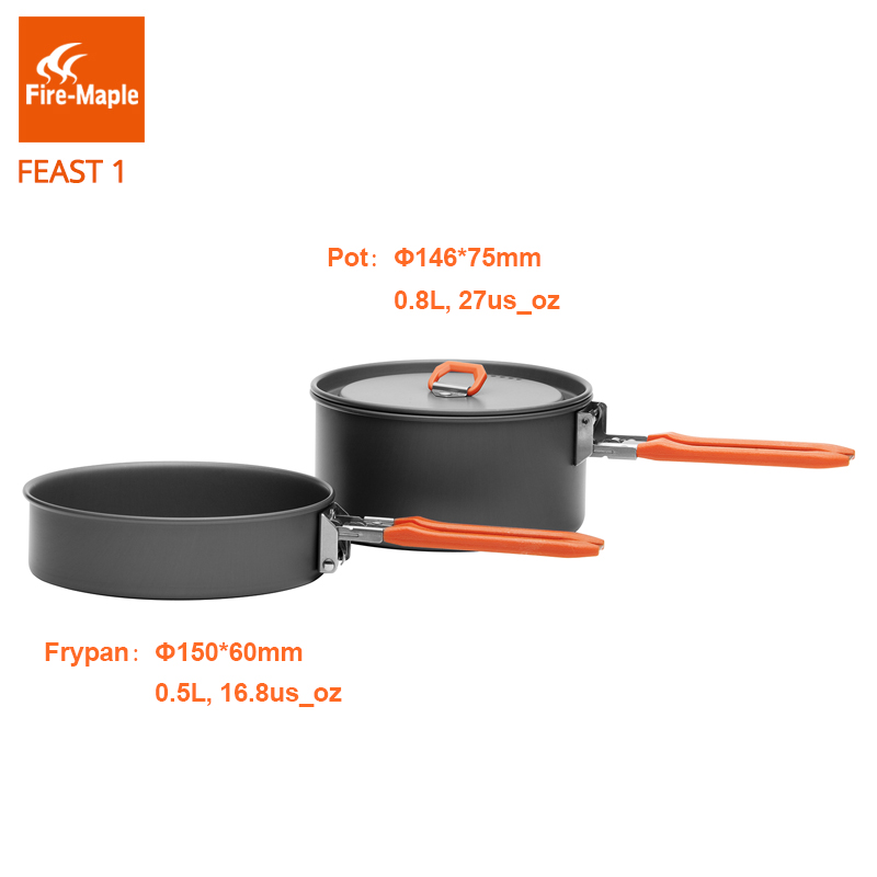 Fire Maple Feast 1 Outdoor Cam - Camping Cooking Pots And Pans Set บทวิจารณ์และราคา