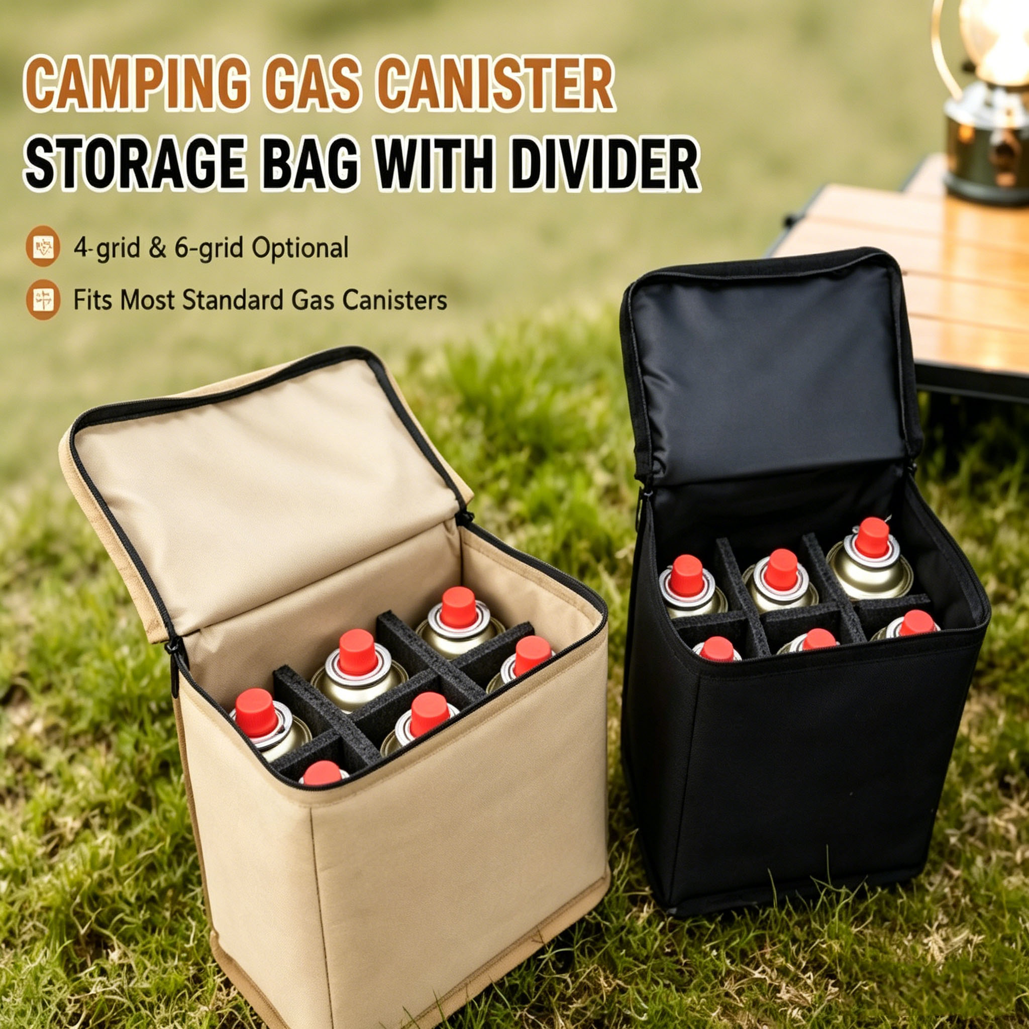 Camping Gas Canister Storage B - Camping Cooking Set With Bag บทวิจารณ์และราคา