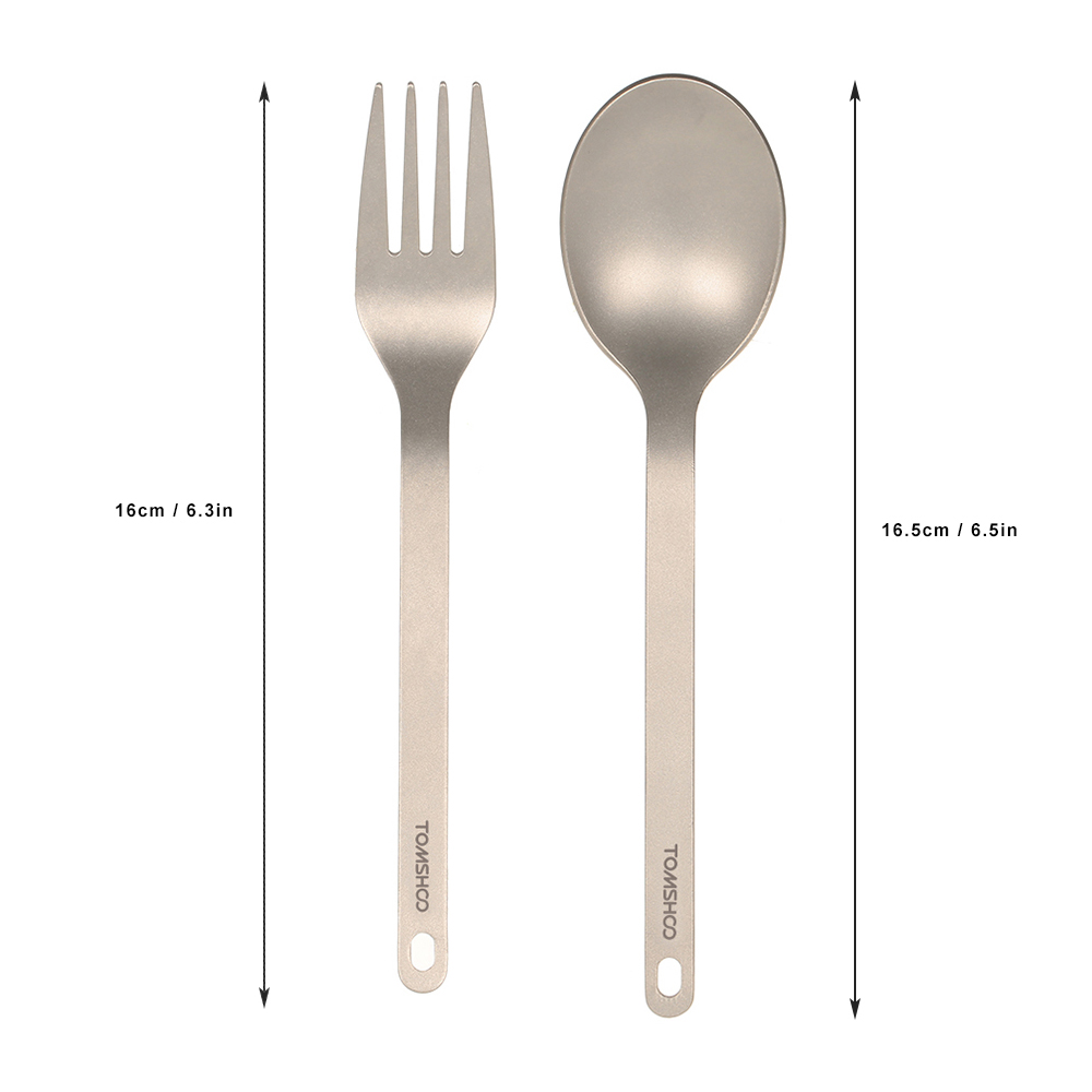 TOMSHOO Titanium Tableware Din - Camping Cooking Cutlery Set บทวิจารณ์และราคา