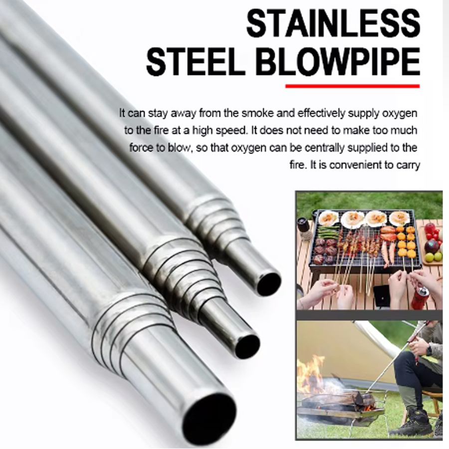 Stainless Steel Blowpipe Pocke - Camping Cooking Candle บทวิจารณ์และราคา