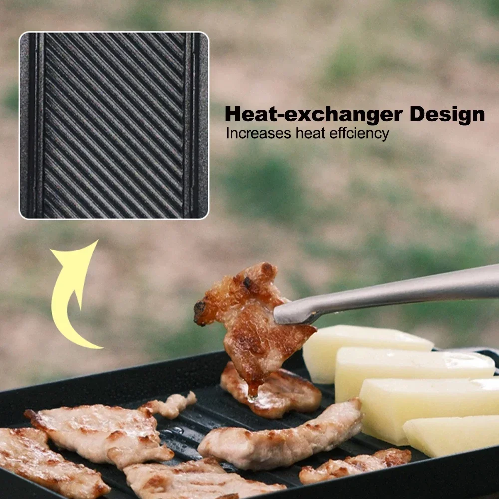 Mini Grill Plate Set Thickened - Camping Cooking Candle บทวิจารณ์และราคา