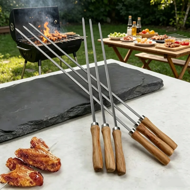 6Pcs 42cm Stainless Steel Flat - Camping Cooking Candle บทวิจารณ์และราคา