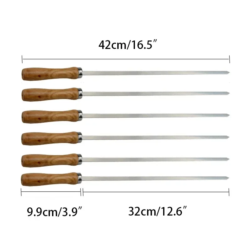 6Pcs 42cm Stainless Steel Flat - Camping Cooking Candle บทวิจารณ์และราคา