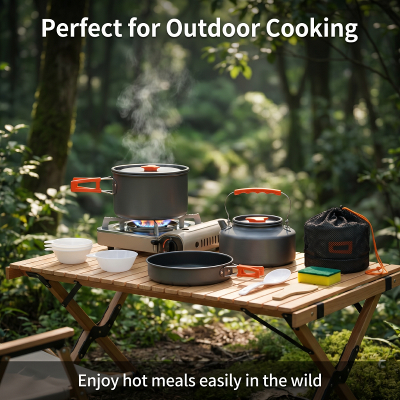 10PCS Ultralight Aluminum Camp - Camping Cooking One Pot บทวิจารณ์และราคา
