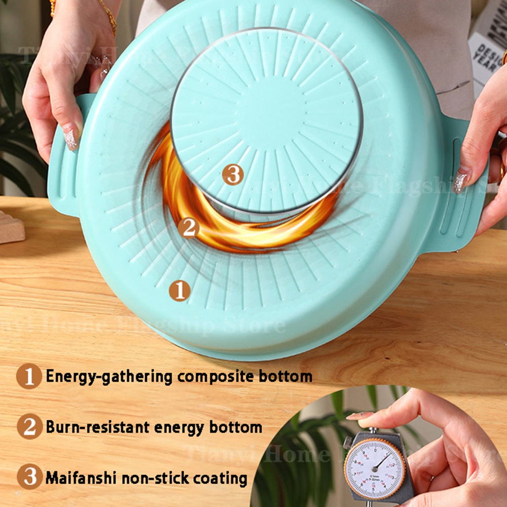 Grill Pan Round Non-Stick Barb - Camping Cooking Frying Pan บทวิจารณ์และราคา