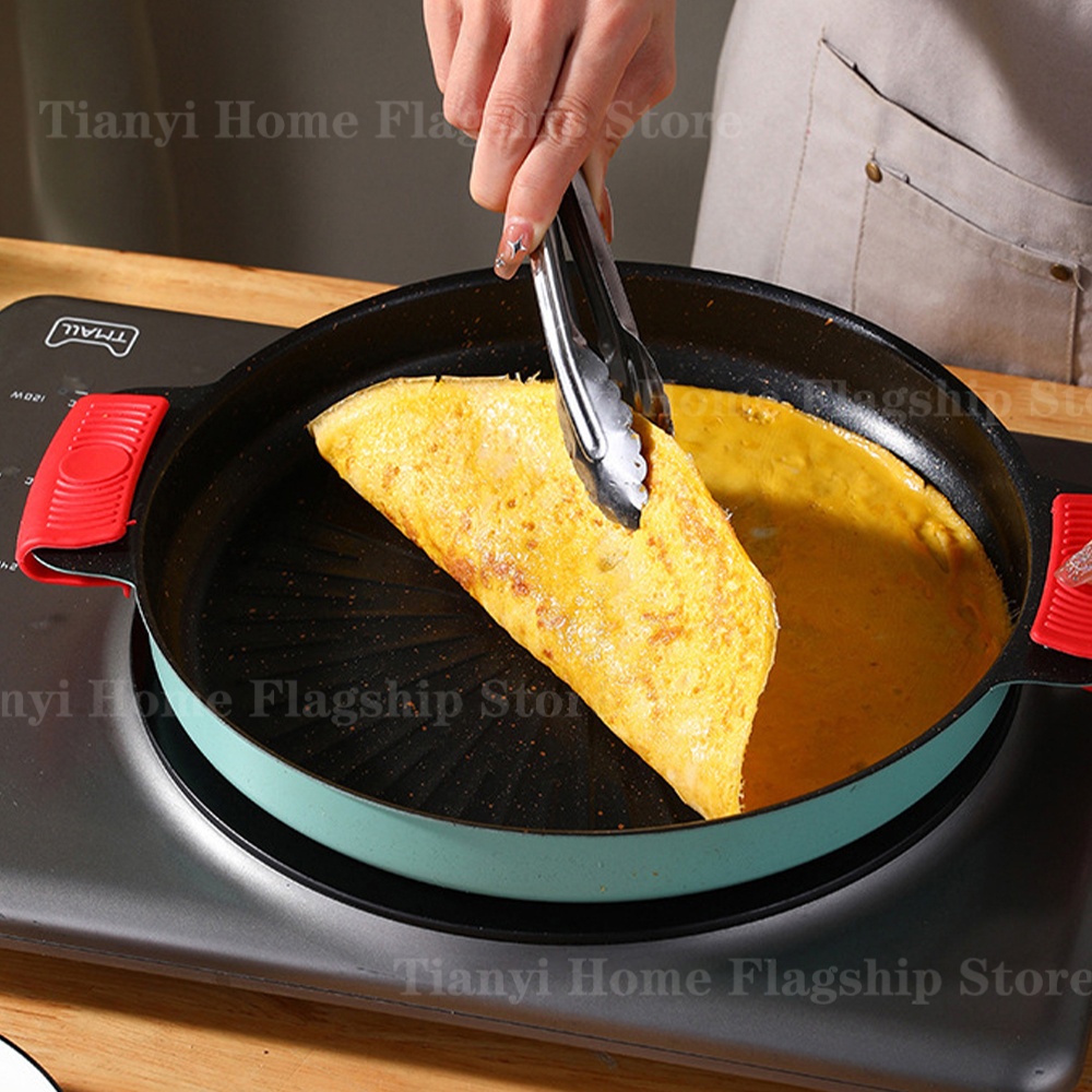 Grill Pan Round Non-Stick Barb - Camping Cooking Frying Pan บทวิจารณ์และราคา