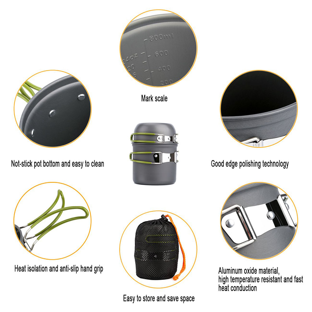 Ultralight Camping Pots Cookwa - Camping Cooking Pack บทวิจารณ์และราคา