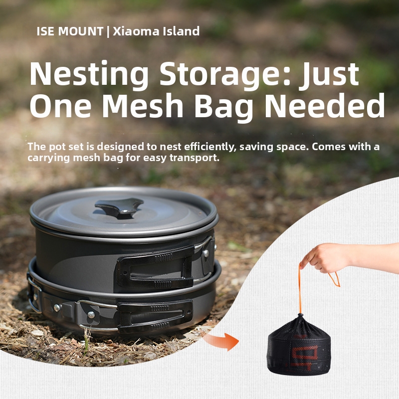 Portable Outdoor Camping 10Pcs - Camping Cooking Set Ds 308 บทวิจารณ์และราคา