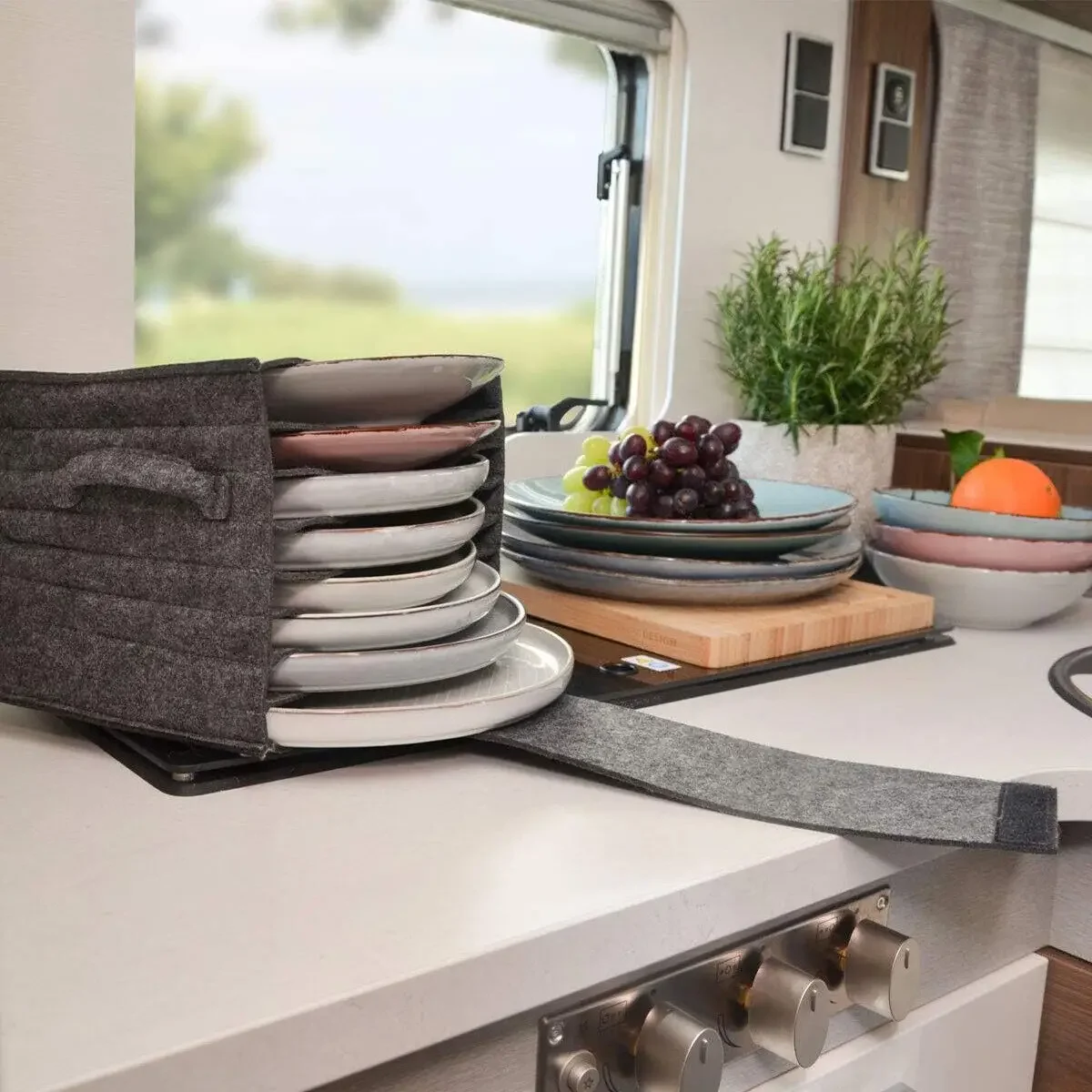 Felt Plate Dish Cup Storage Ba - Camping Cooking Meals บทวิจารณ์และราคา