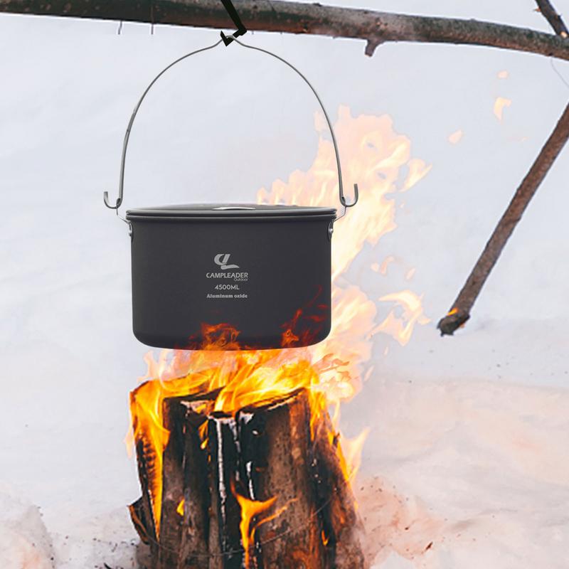 4.5L Camping Hanging Pot Cookw - Camping Cooking One Pot บทวิจารณ์และราคา