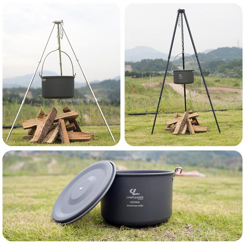 4.5L Camping Hanging Pot Cookw - Camping Cooking One Pot บทวิจารณ์และราคา