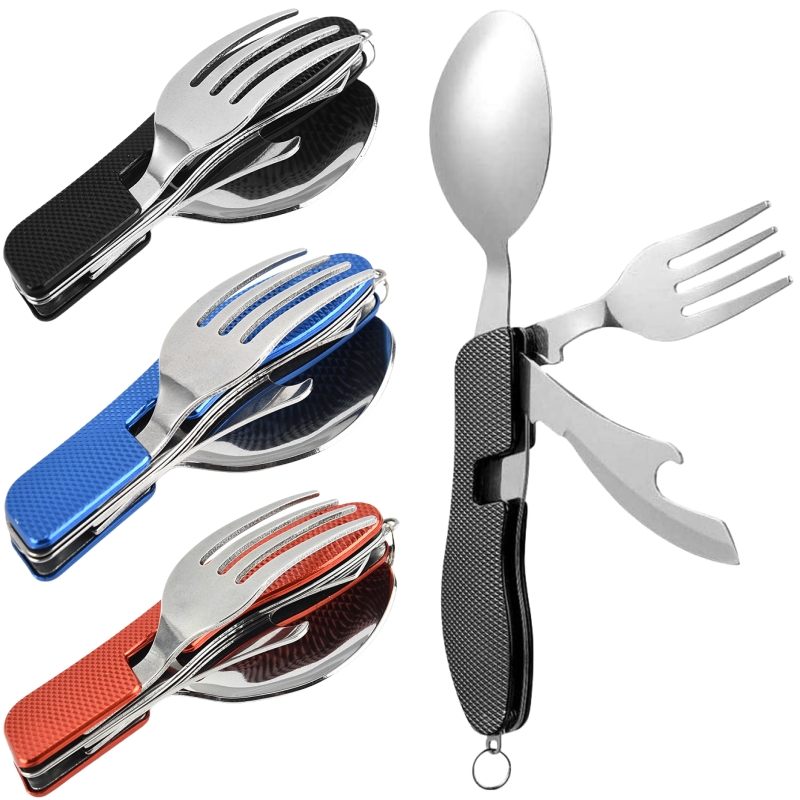 4 in1 Foldable Camping Utensil - Camping Cooking Cutlery Set บทวิจารณ์และราคา