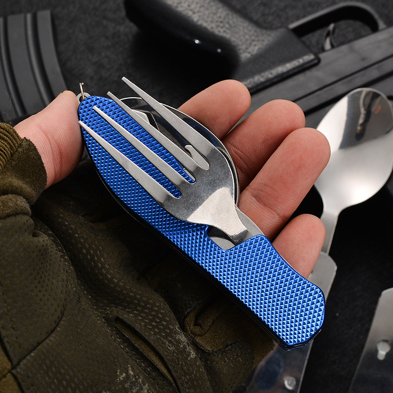 4 in1 Foldable Camping Utensil - Camping Cooking Cutlery Set บทวิจารณ์และราคา