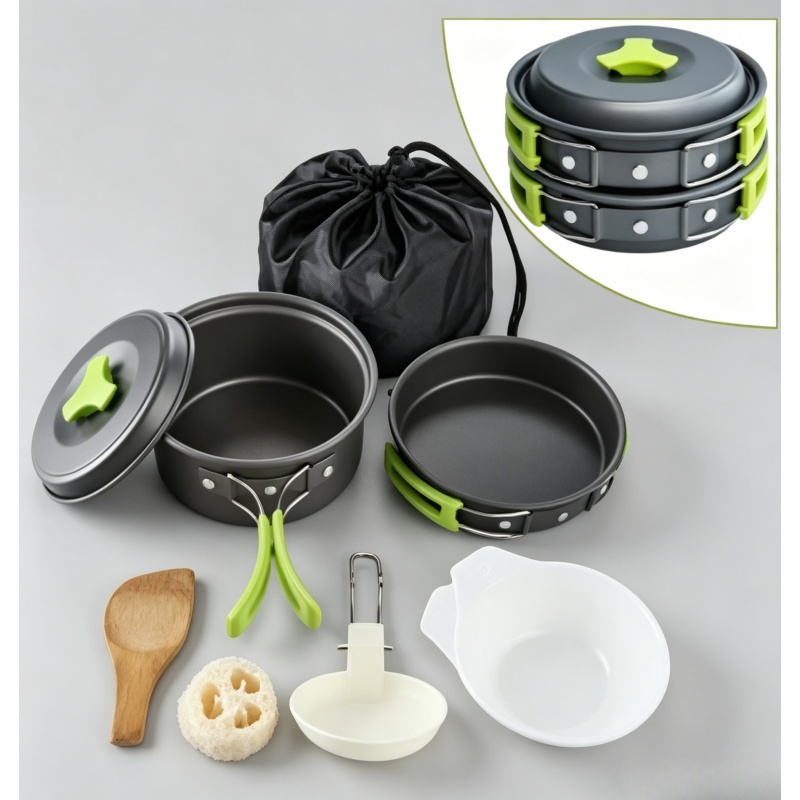 Portable Durable Camping Cookw - Camping Cooking Set With Bag บทวิจารณ์และราคา