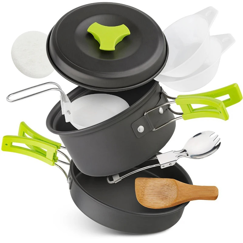 Portable Durable Camping Cookw - Camping Cooking Set With Bag บทวิจารณ์และราคา