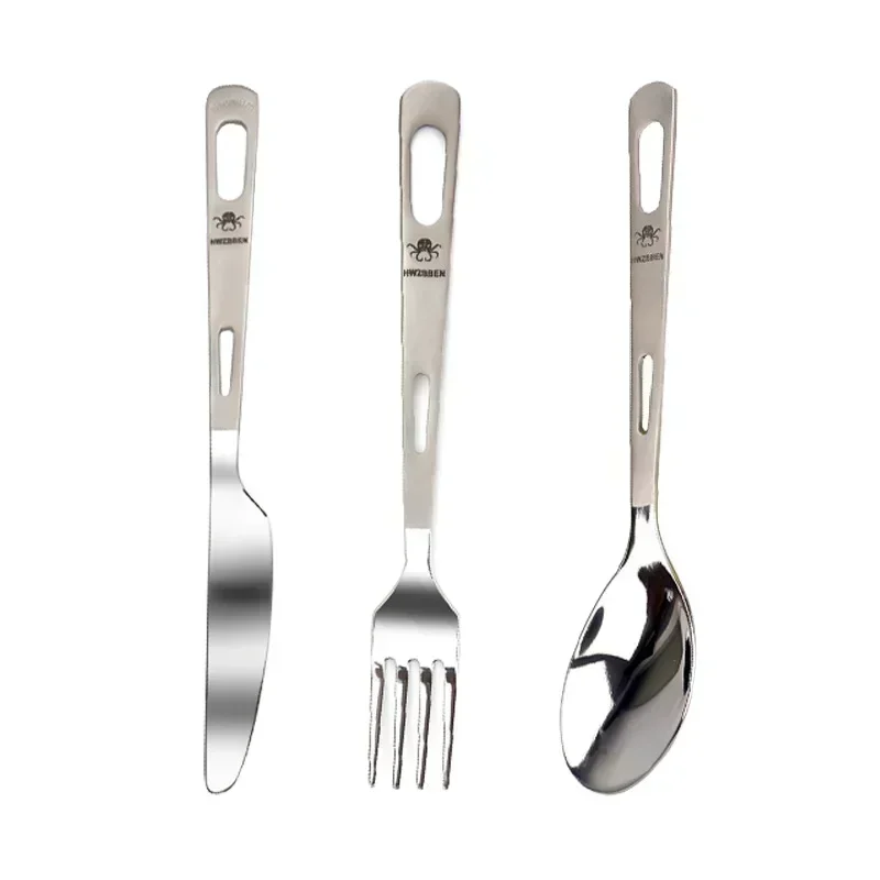 HWZBBEN Titanium Fork Spoon Kn - Camping Cooking Cutlery Set บทวิจารณ์และราคา