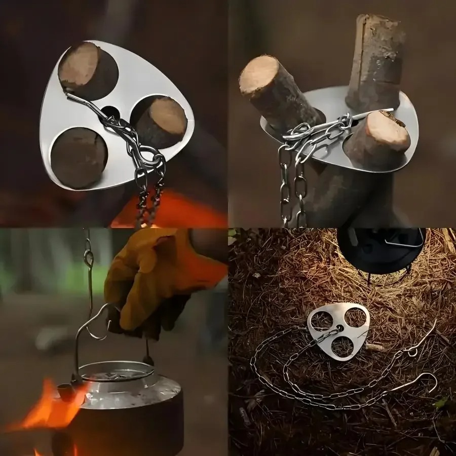 Portable Camping Tripod Fire P - Camping Cooking One Pot บทวิจารณ์และราคา