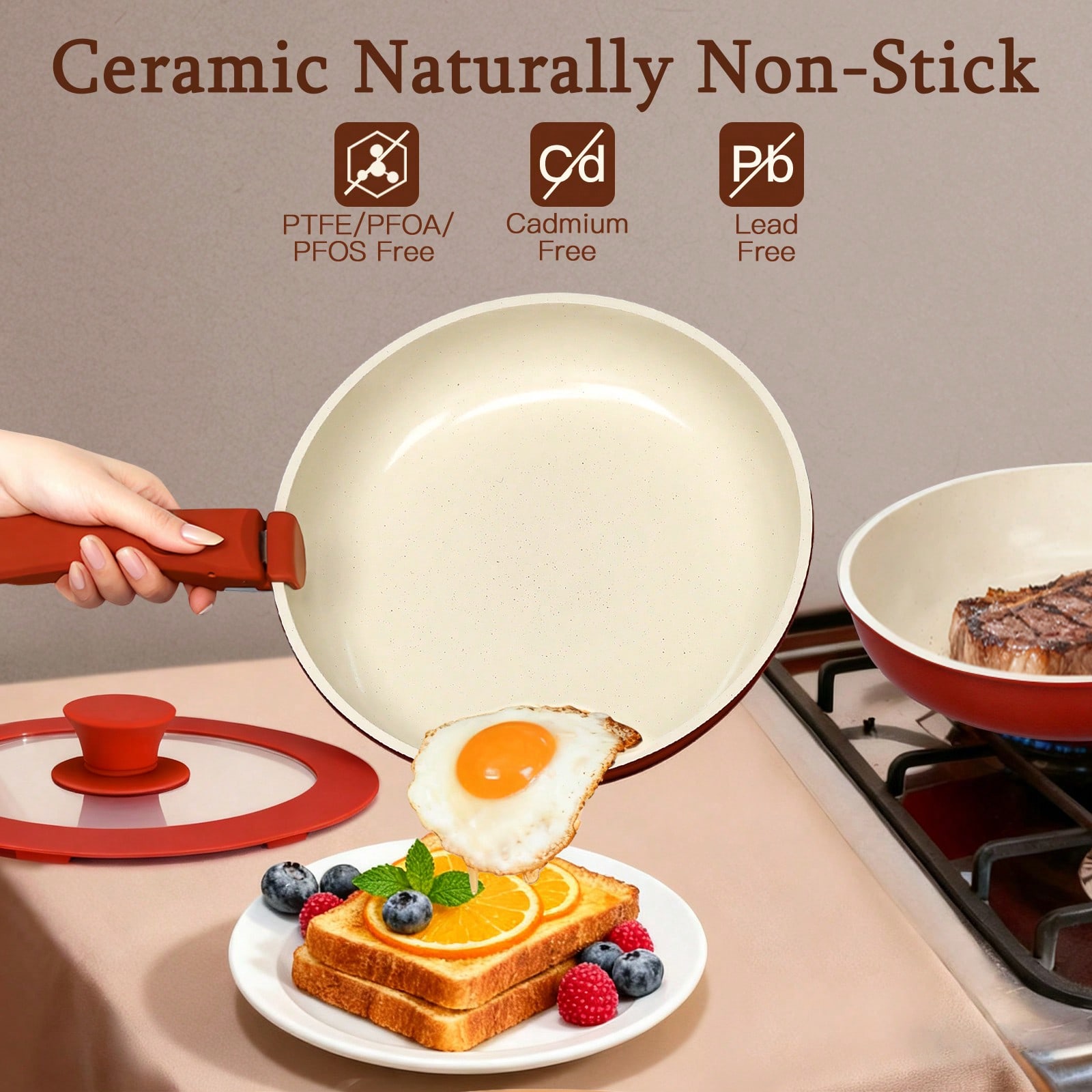 11Pcs Non-Stick Pots And Pans  - Camping Cooking Frying Pan บทวิจารณ์และราคา