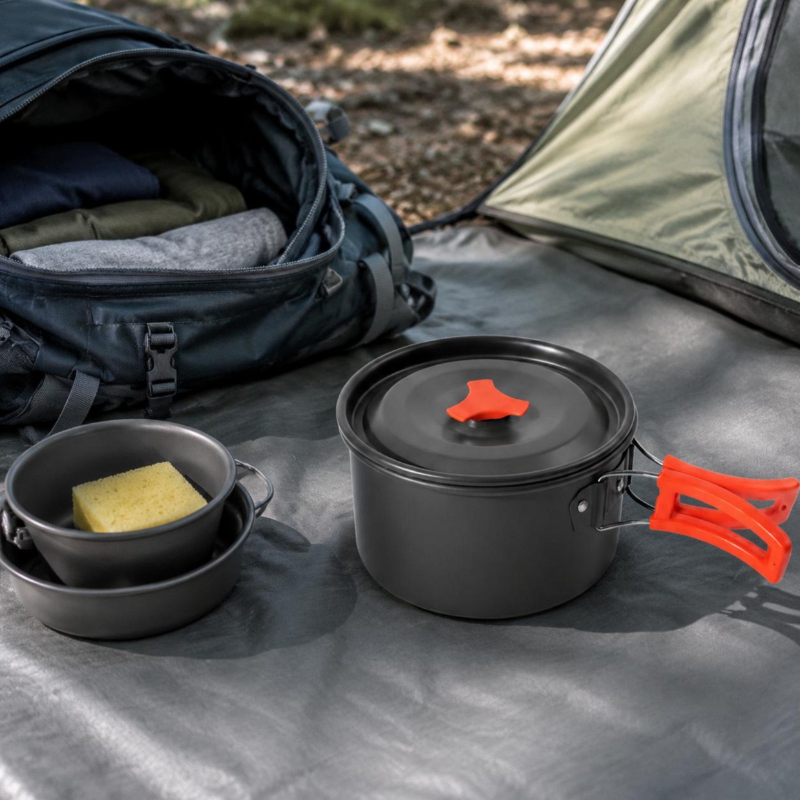 Camping Pot Set Compact Campin - Camping Cooking Pots And Pans Set บทวิจารณ์และราคา