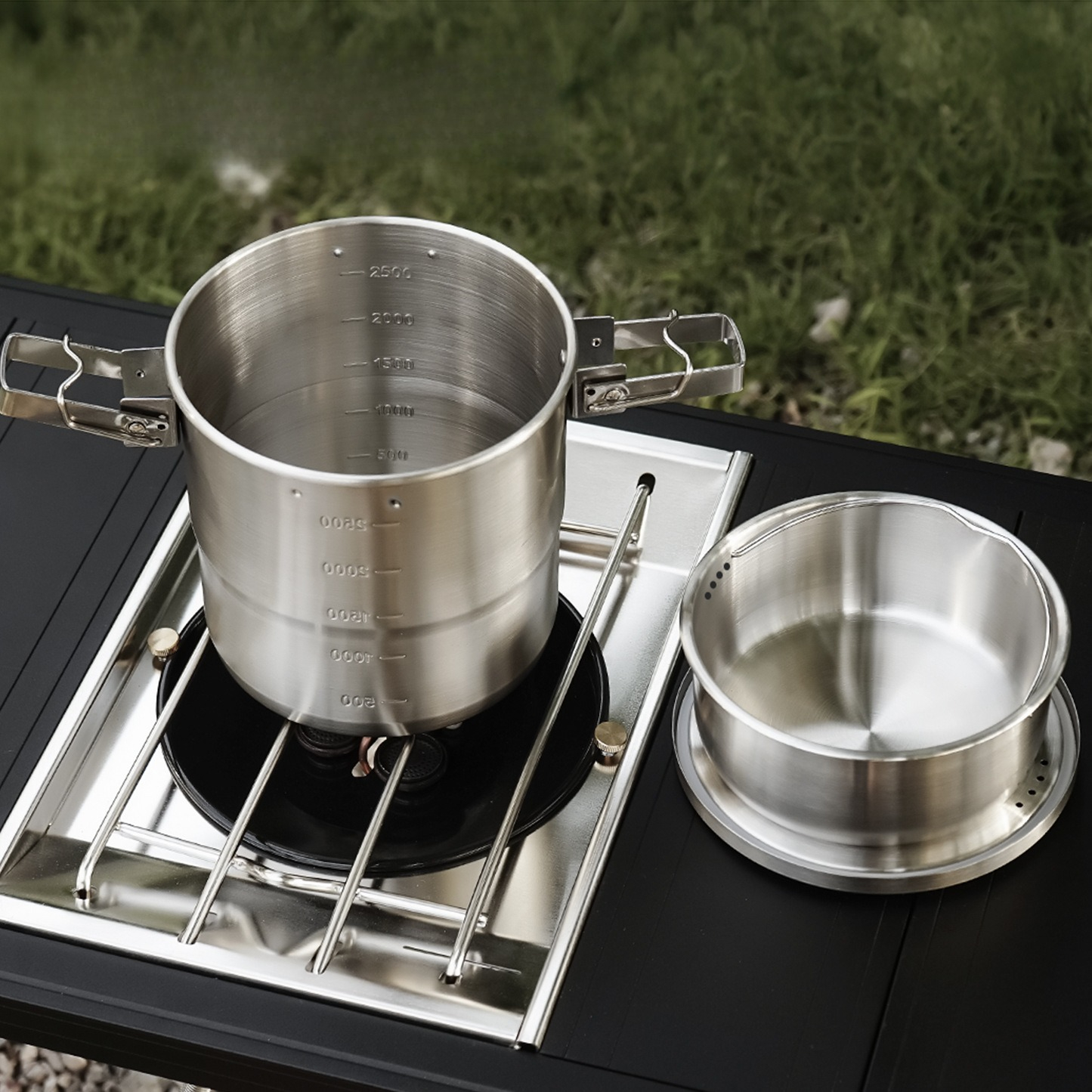 Outdoor 304 stainless steel po - Camping Cooking Pots And Pans Set บทวิจารณ์และราคา