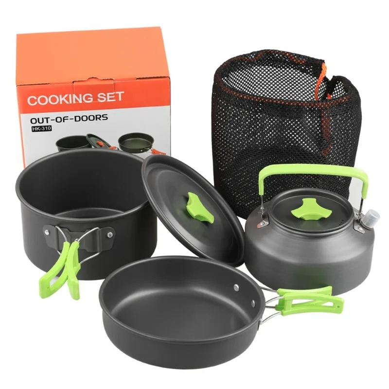 Camping Cooking Set, Outdoor K - Camping Cooking Set With Bag บทวิจารณ์และราคา