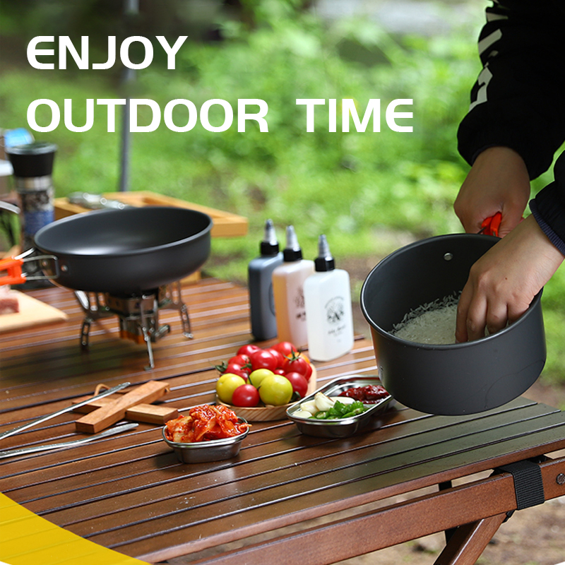Camping Cooking Set, Outdoor K - Camping Cooking Set With Bag บทวิจารณ์และราคา
