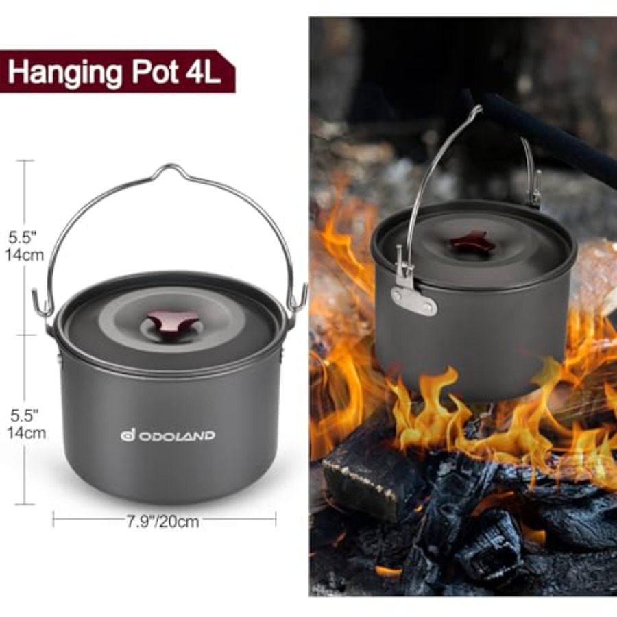 22pcs Camping Cookware Mess Ki - Camping Cooking Pots And Pans Set บทวิจารณ์และราคา