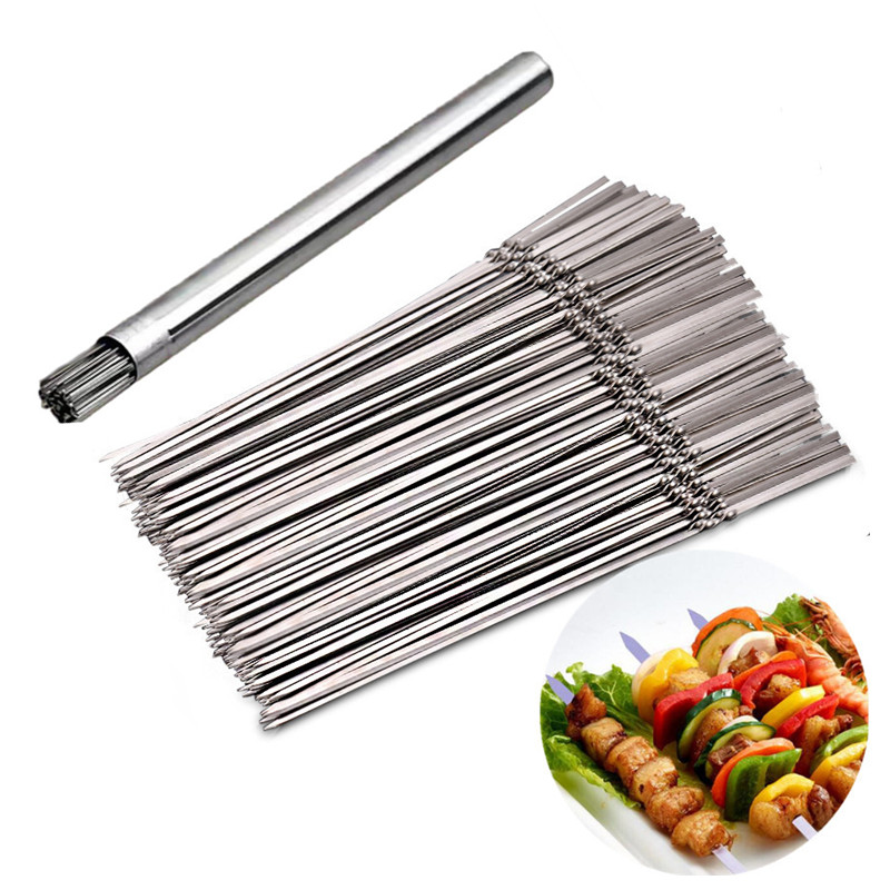 Stainless Steel Barbecue Skewe - Camping Cooking Candle บทวิจารณ์และราคา