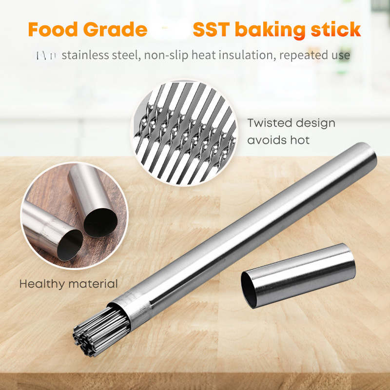 Stainless Steel Barbecue Skewe - Camping Cooking Candle บทวิจารณ์และราคา