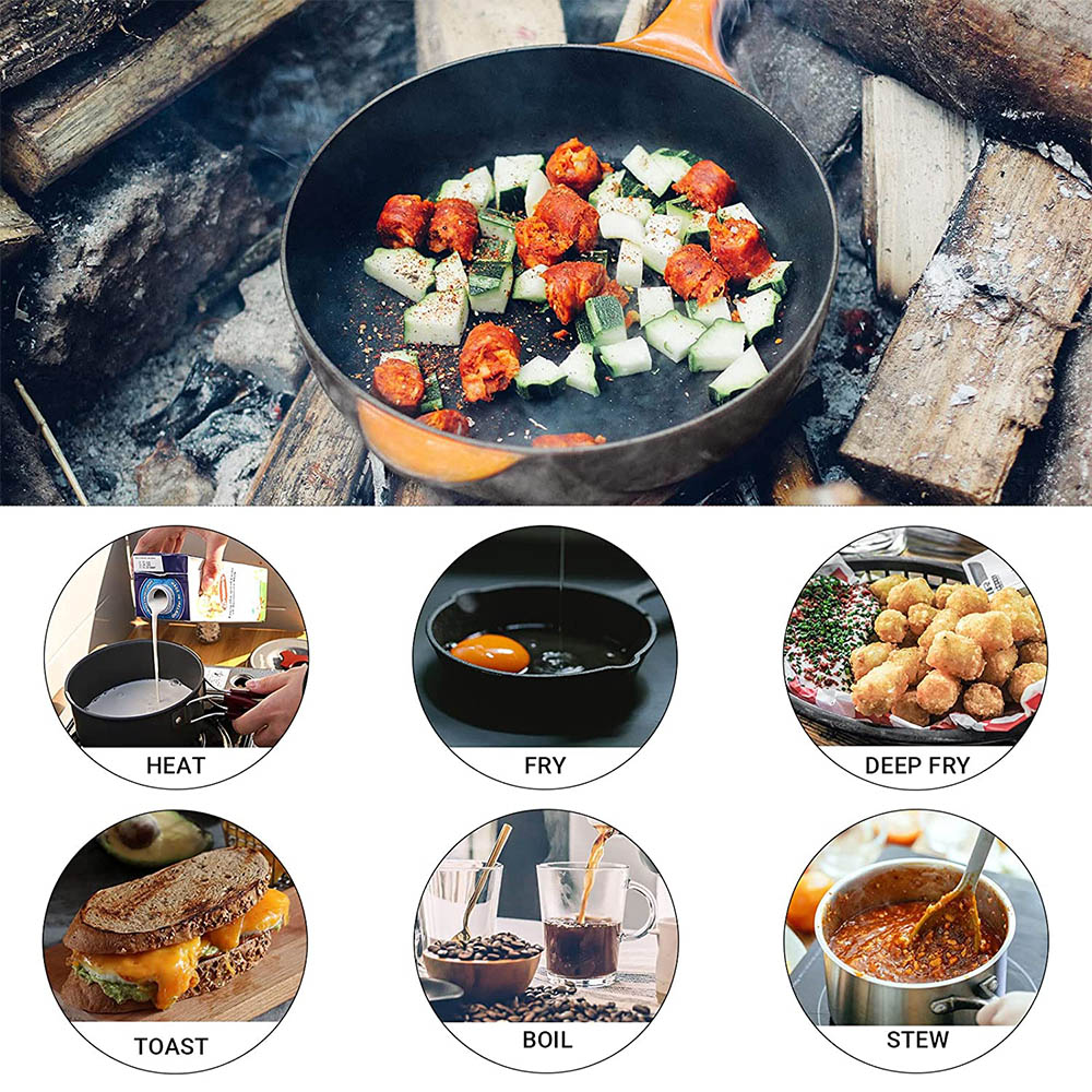 Outdoor cooking 3-4 person pic - Camping Cooking Frying Pan บทวิจารณ์และราคา