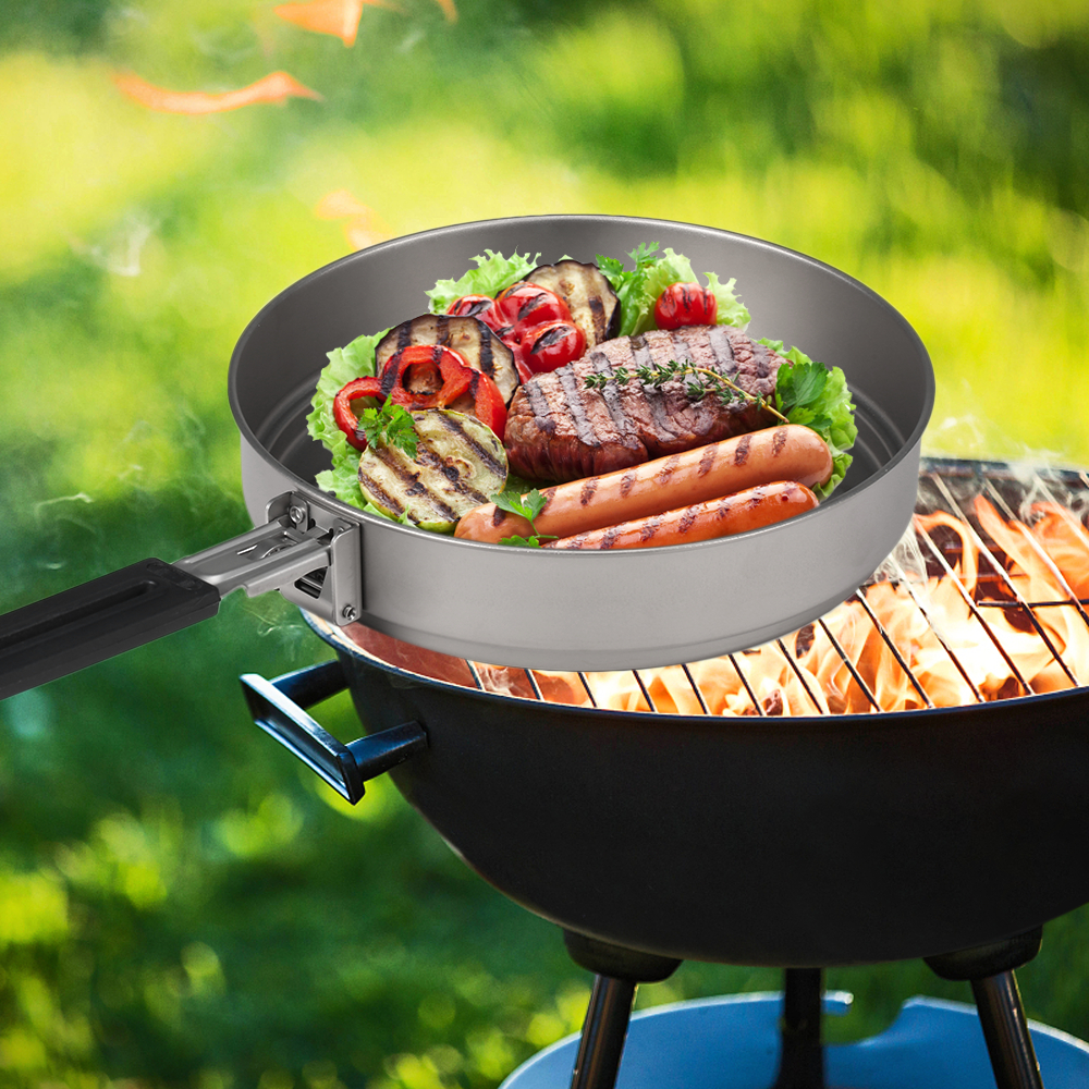 Lixada 1100ml Titanium Fry Pan - Camping Cooking Frying Pan บทวิจารณ์และราคา