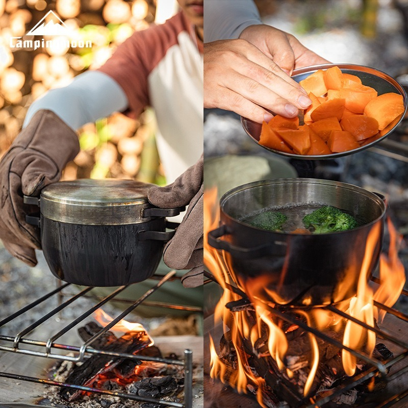 DO-25 thickened stainless stee - Camping Cooking Frying Pan บทวิจารณ์และราคา
