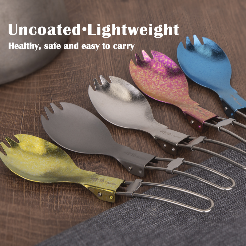 TiTo Titanium Folding Spork Po - Camping Cooking Meals บทวิจารณ์และราคา