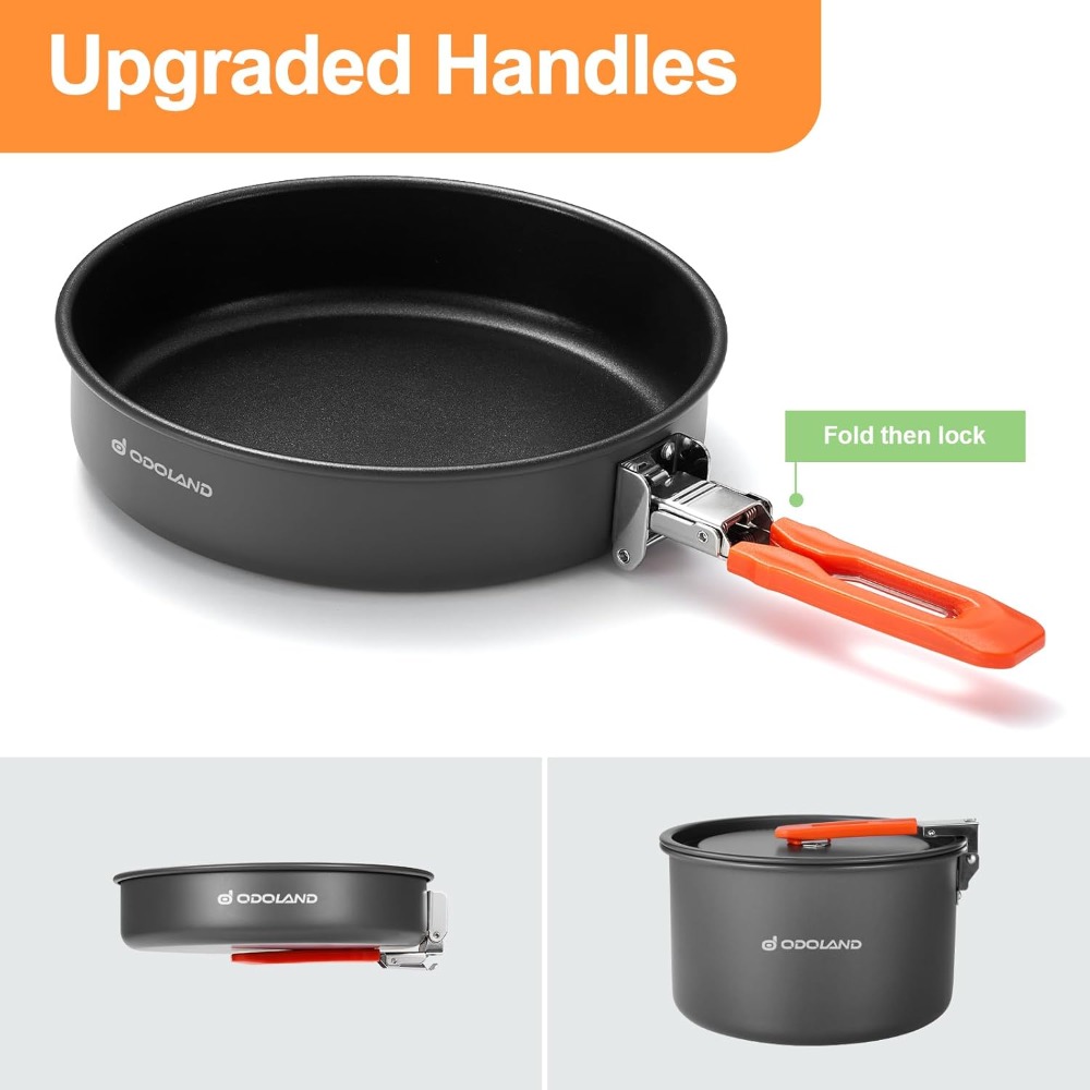 Non-Stick Camping Cookware Mes - Camping Cooking Pots And Pans Set บทวิจารณ์และราคา