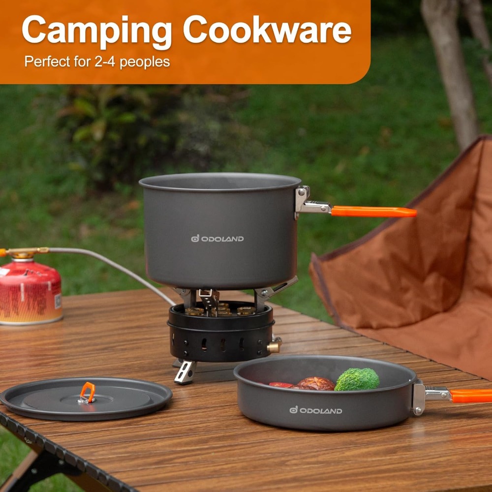 Non-Stick Camping Cookware Mes - Camping Cooking Pots And Pans Set บทวิจารณ์และราคา