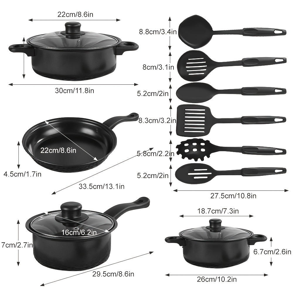 13PCS Nonstick Cookware Set Ca - Camping Cooking Candle บทวิจารณ์และราคา