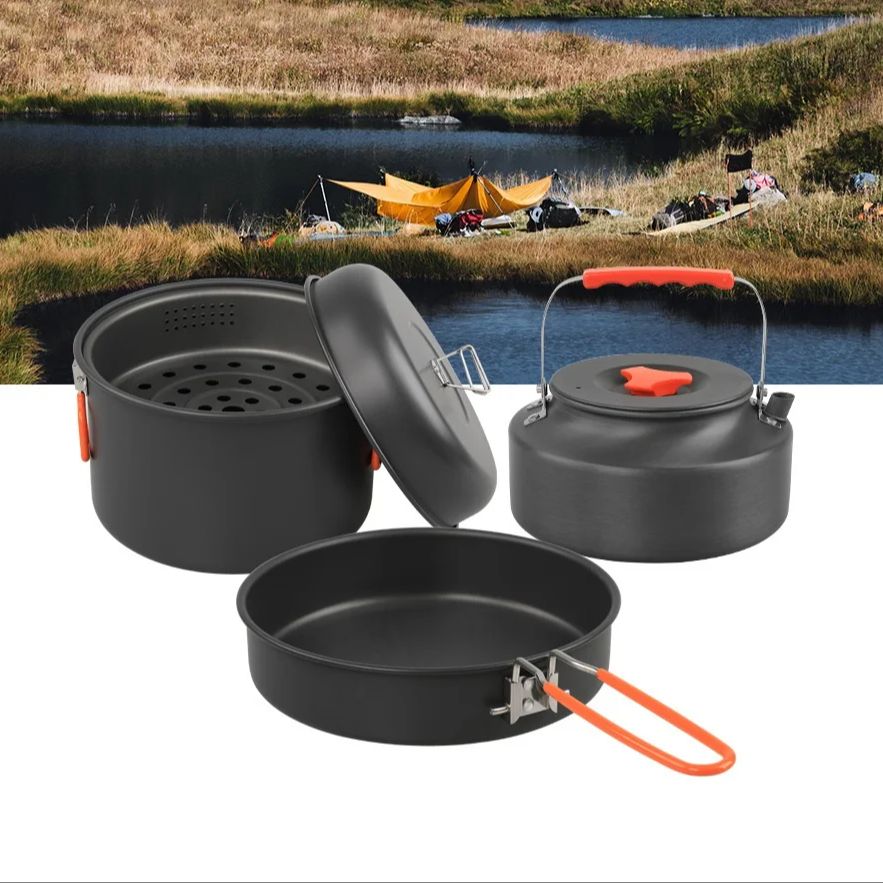 Outdoor Cookware Set Camping C - Camping Cooking Frying Pan บทวิจารณ์และราคา